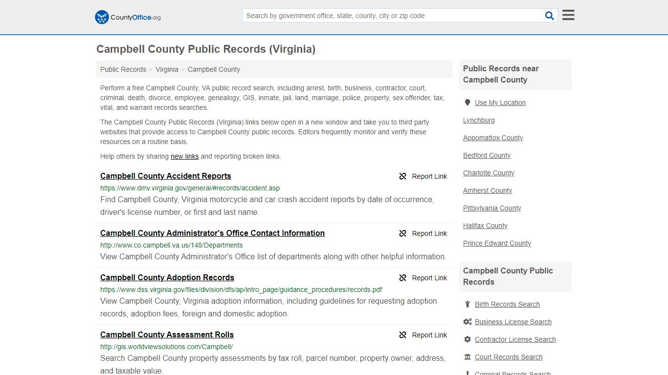 Public Records - Campbell County, VA (Business, Criminal ...
